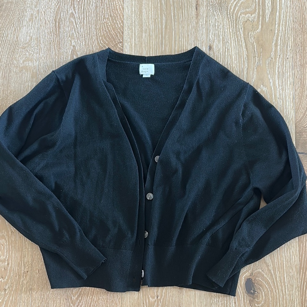 Black Cardigan Sweater